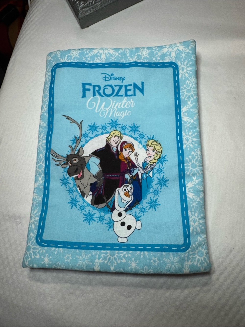 Disney Frozen Light Blue Kids Pillow Cover with Characters